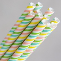 PAPER STRAWS REGULAR RAINBOW DESIGN