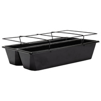 TWIN HERB TUB + POWDER COATED RACK BLACK