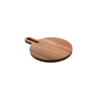 ACACIA WOODEN PADDLE ROUND 20X26X1.5CM