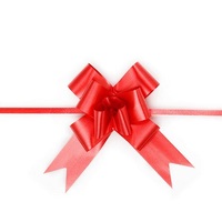 RIBBON PULL BOW 32MM RED