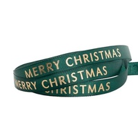 GREEN MERRY CHRISTMAS RIBBON 15MM X 20M
