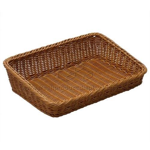 POLY BASKET SQUARE NAT SLANT 400X400X60