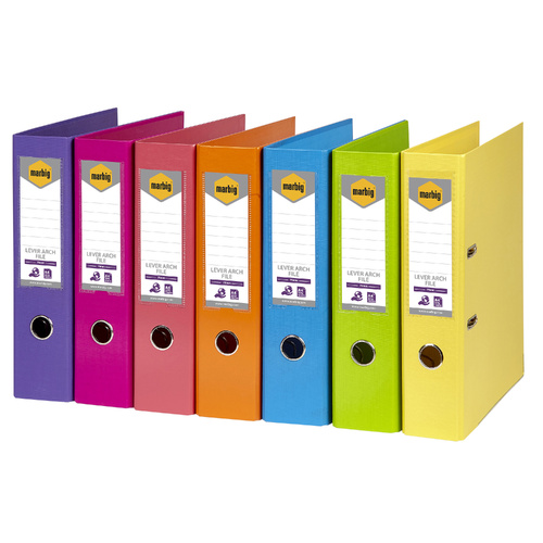BINDER A4 LEVER ARCH PVC SUMMER COLOURS