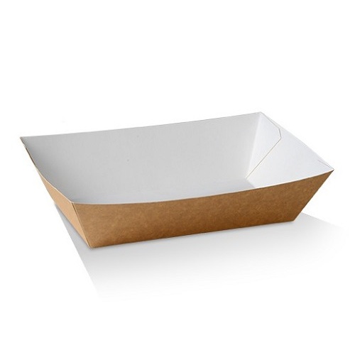 UNCOATED PAPER FOOD TRAY #4 170X95X55MM