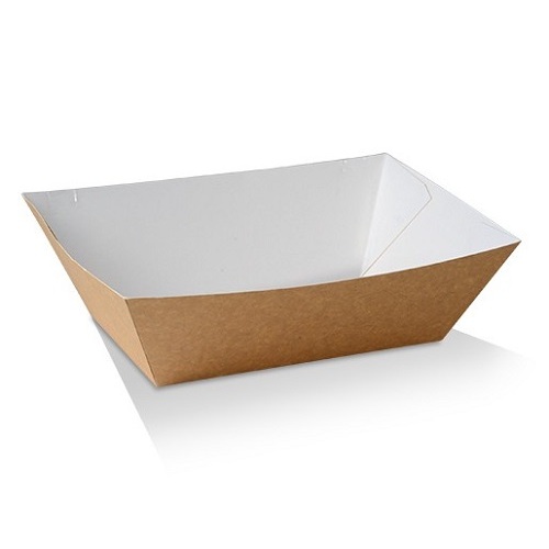 UNCOATED PAPER FOOD TRAY #5 110X185X80MM