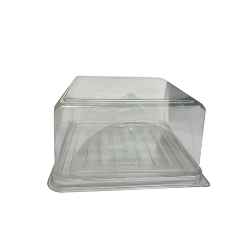 SQUARE RPET CAKE BASE&LID 170X170X110MM