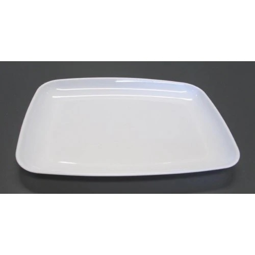 12" RECTANGLE PLATTER WHITE