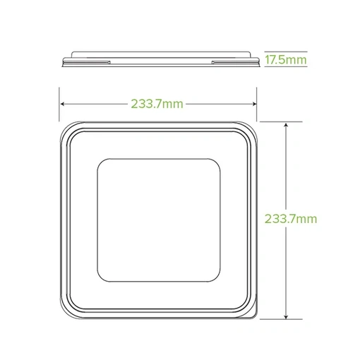 PET LID FOR 1750 PULP PLATTER