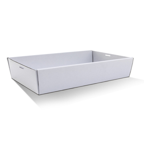 *WHITE CATER TRAY LARGE 560X255X80MM