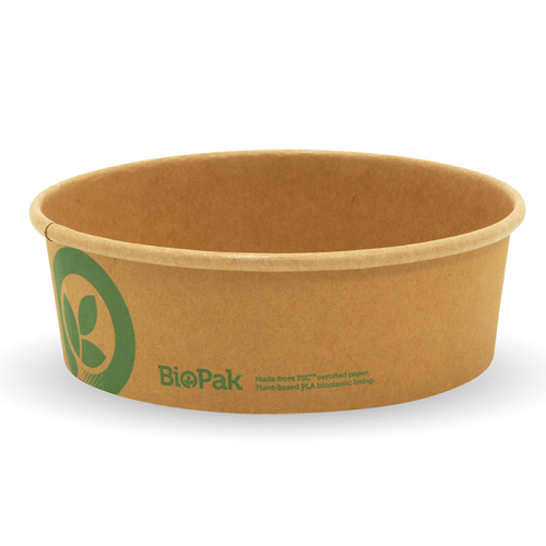 500ML SMALL BIOPAK KRAFT BOWL