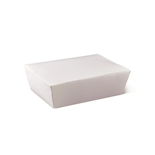 LUNCH BOX WHITE LARGE 190X140X65MM