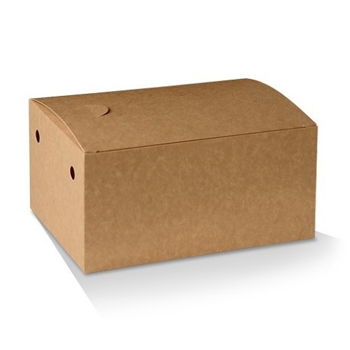 SNACK BOX LARGE BROWN 190X110X68MM