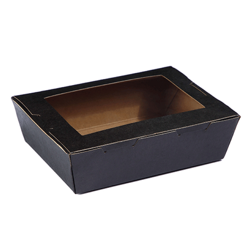 WINDOW LUNCH BOX EX-SMALL BLACK (400ML)