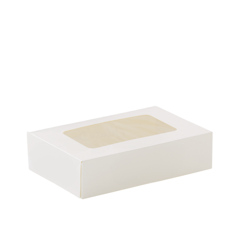 DONUT BOX WINDOW #6 WHITE 277X183X70MM
