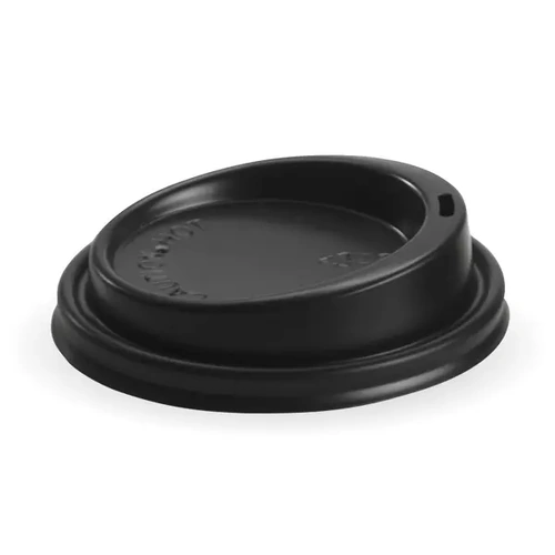90MM SLOTTED PS BLACK COFFEE LID