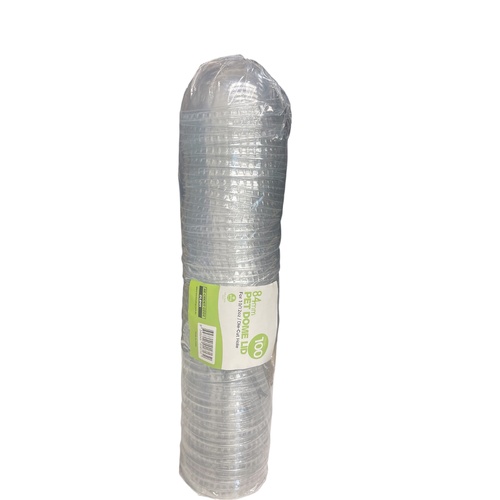 84MM DOME LID FOR 10OZ-12OZ PET CUPS