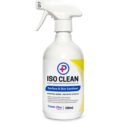 CLEAN+ ISO CLEAN 500ML (ISOPROPYL 70%)