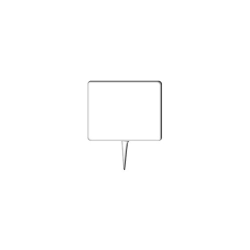 TICKET W/SPIKE PLASTIC 65X50MM