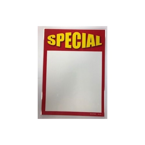 LAMINATED CARD A4 SPECIAL RED