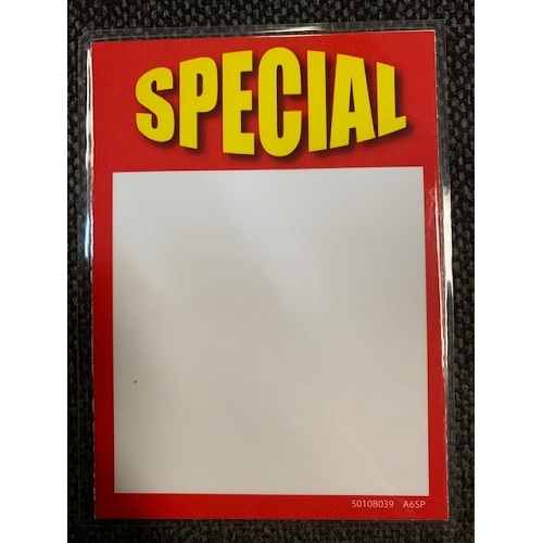LAMINATED CARD A6 SPECIAL RED