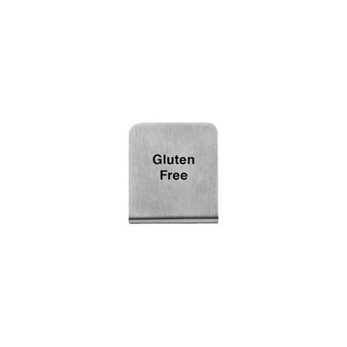 GLUTEN FREE STAINLESS STEEL SIGN 50X40MM