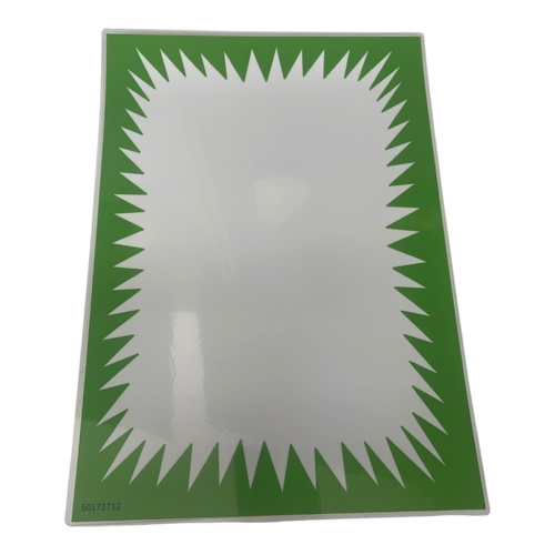 LAMINATED A4 SIGN FLASH GREEN