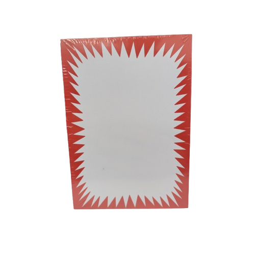 A6 SIGN FLASH RED 25PK 300GSM