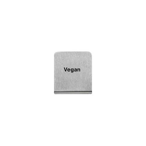 VEGAN STAINLESS STEEL SIGN 50MMX40MM