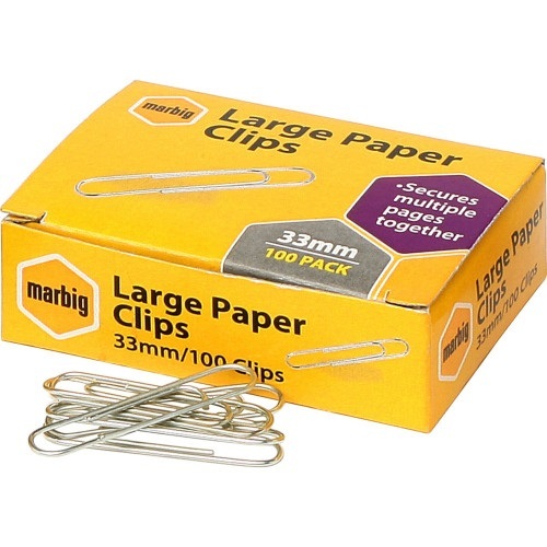 MARBIG PAPER CLIPS 33MM