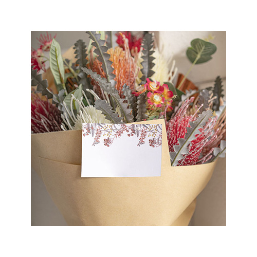 GIFT CARD WHITE NATIVES 10X6.5CM PK50