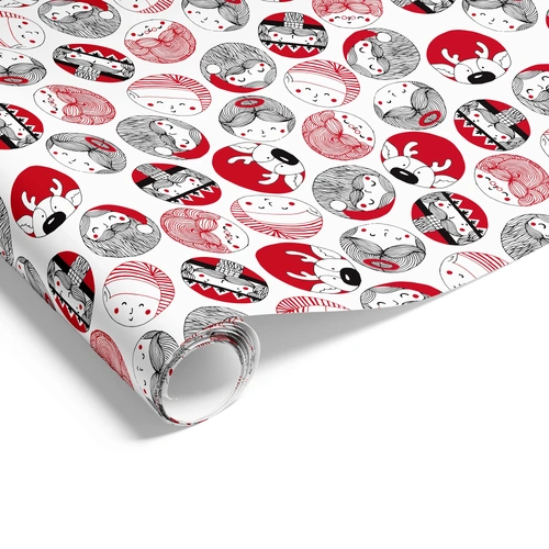XMAS GIFT WRAP MERRY CHARACTERS 60CMX40M