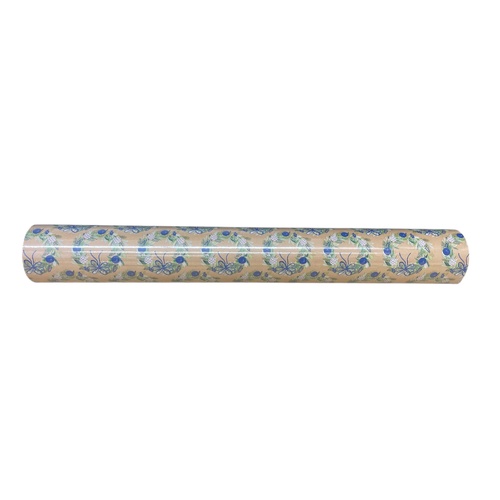 XMAS WREATH NAVY ROLL 60CMX40M