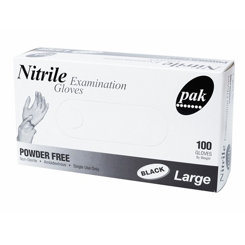 NITRILE GLOVES BLACK LARGE