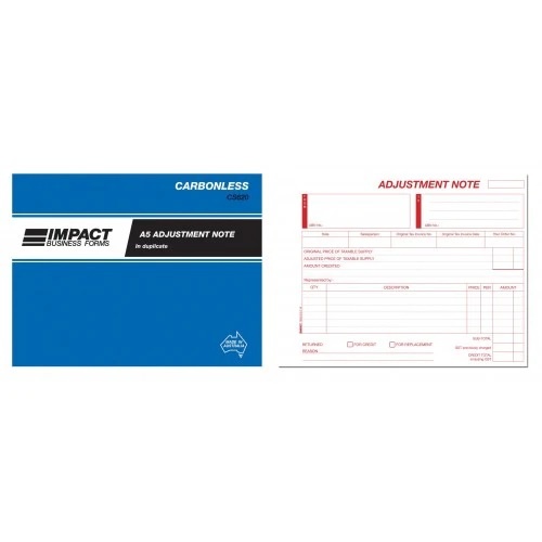 IMPACT ADJUSTMENT NOTE BOOK DUPLICATE A5