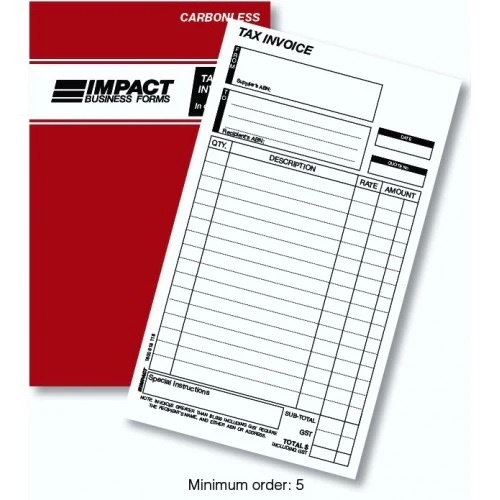 IMPACT TAX INVOICE BOOK DUPLICAT 203X127