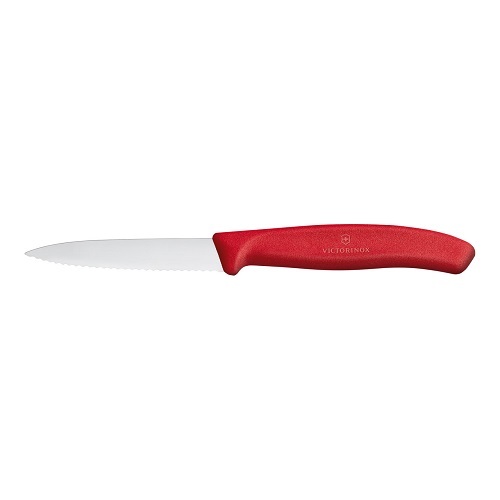 KNIFE VICTORINOX 10CM RED SERRATED POINT