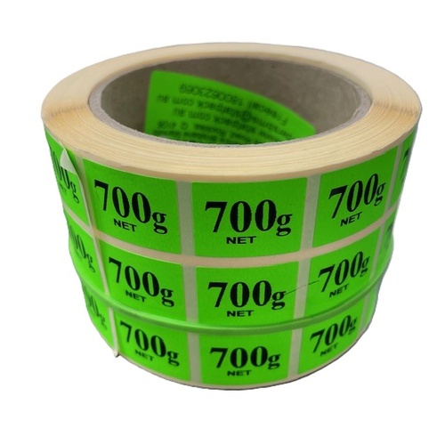 LABEL 20X25 GREEN 700G NET BLOCK PRINT