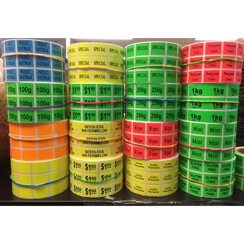 YELLOW 500G LABEL 20X25MM