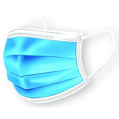 FACE MASK 4PLY BLUE DISPOSABLE
