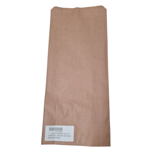 PAPER BAG BROWN HWS SEED 385X155X85MM