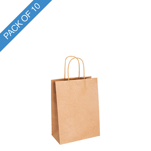 KOCH & CO MINI PAPER BAGS BROWN PK10