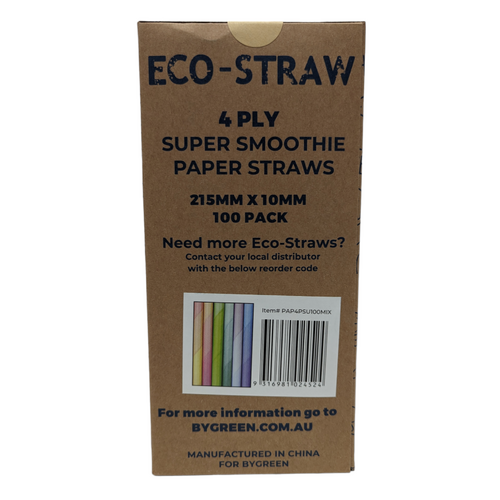 4PLY SMOOTHIE PAPER STRAW MIXED COLOURS