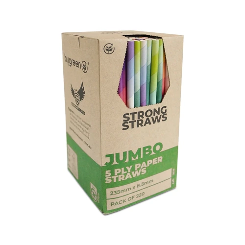 5PLY JUMBO PAPER STRAW MIXED COLOUR