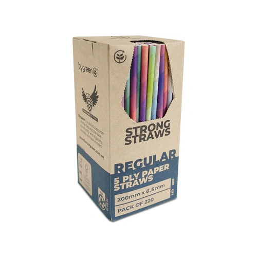 5PLY REGULAR PAPER STRAW MIXED COLOURS