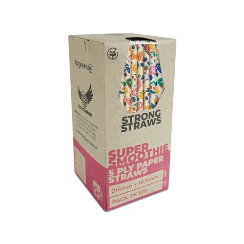 5PLY SMOOTHIE PAPER STRAW FRUITY DESIGN