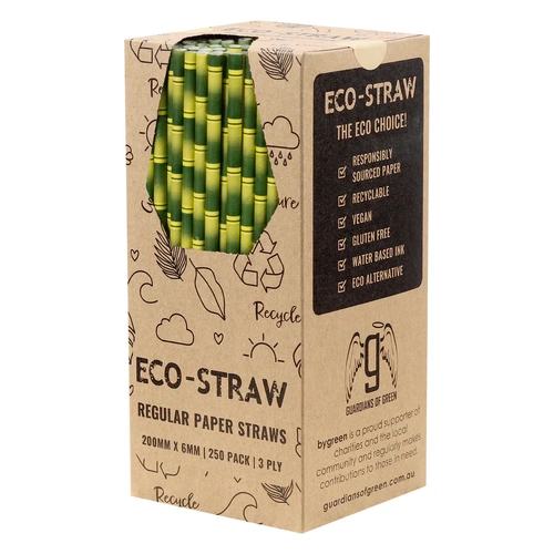REGULAR PAPER STRAWS BAMBOO PRINT