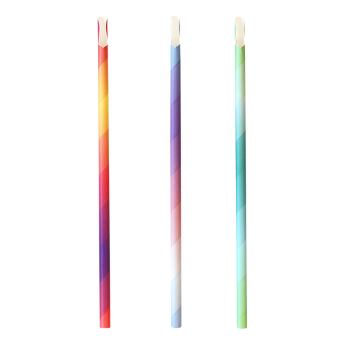 5PLY PAPER STRAW SPOON MIXED COLOUR