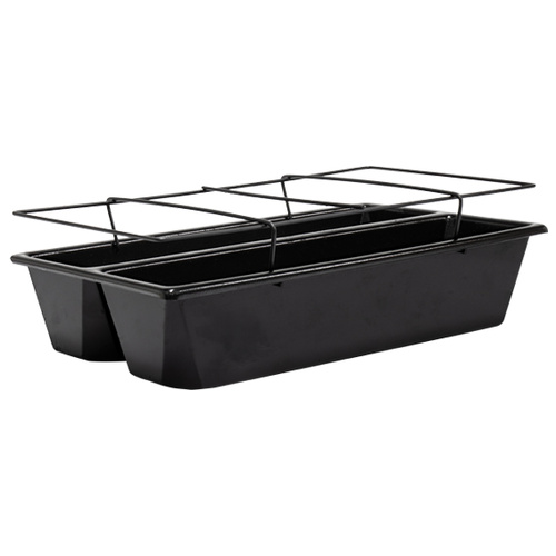 TWIN HERB TUB + POWDER COATED RACK BLACK