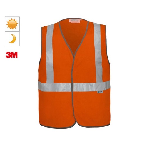 SAFETY VEST NIGHT/DAY ORANGE 2XL