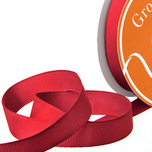 RIBBON GROSGRAIN ROUGE RED 25MMX30M